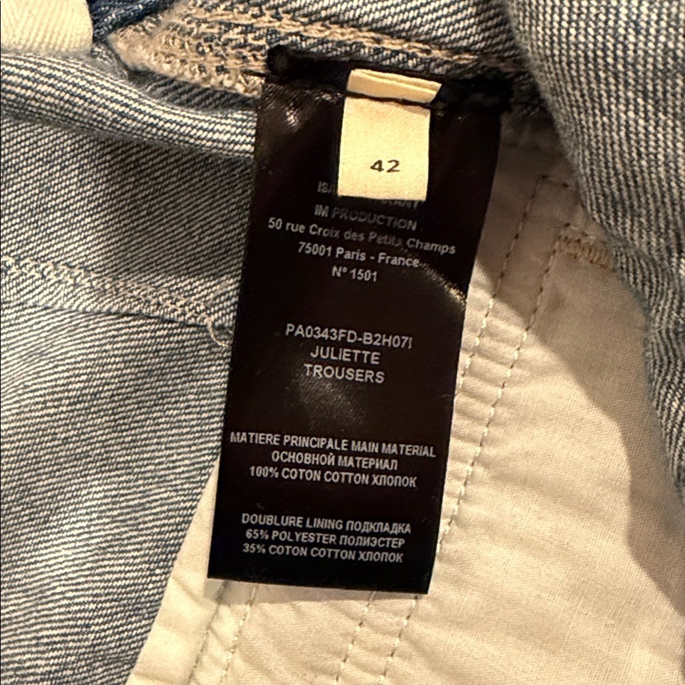 Isabel Marant Blue Flare Wide Leg Jeans - Picture 3 of 3